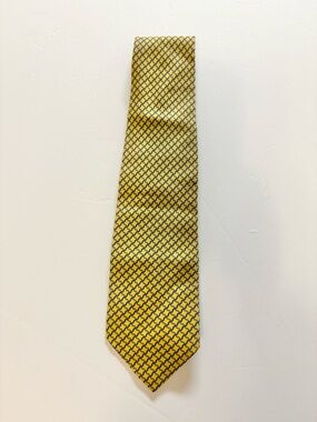 Barneys New York Yellow and Black Geometric Tie